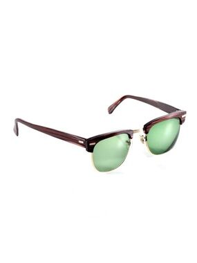 SALE ! Vintage 12K GF Whitney 22 Brown Woodgrain Gold Club Sunglasses